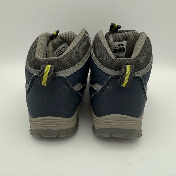 Kids Unisex Pacific Mountain Oslo Navy Gray Hiking Boots Velcro Straps Size 11 - Picture 4 of 7